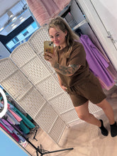 Afbeelding in Gallery-weergave laden, Comfy set short glitter brown
