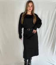 Afbeelding in Gallery-weergave laden, Jurk met riem zwart
