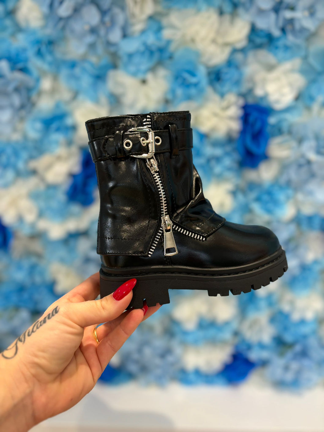 Korte Kinderlaarsjes zwart