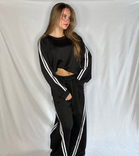 Afbeelding in Gallery-weergave laden, Streep set ballonbroek zwart
