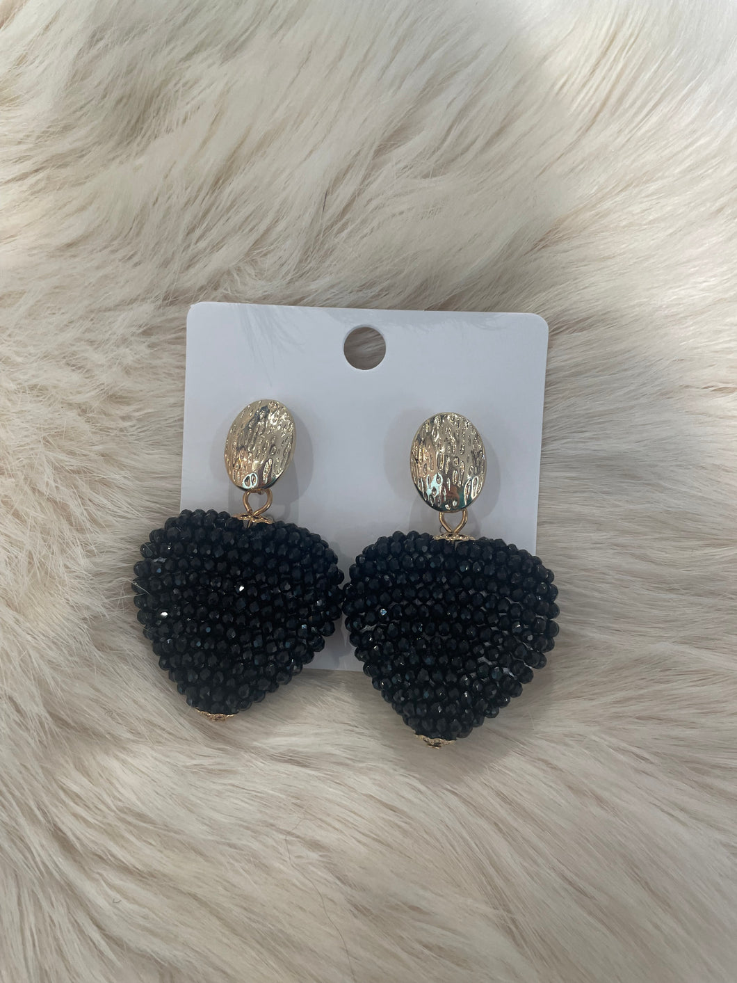 Oorbellen fully love zwart