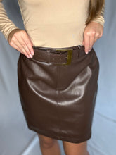 Afbeelding in Gallery-weergave laden, Rok met riem bruin
