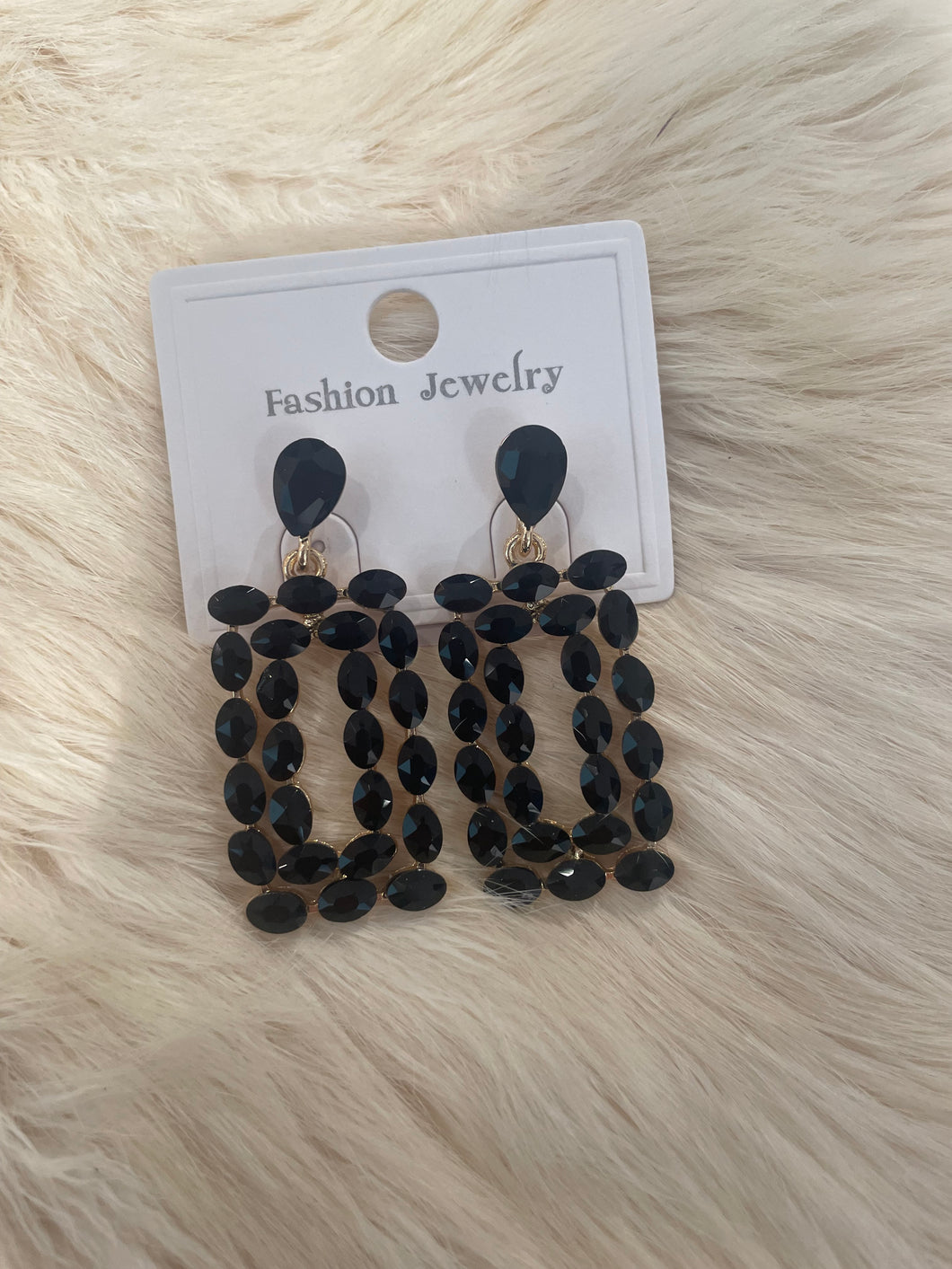 Oorbellen classy zwart