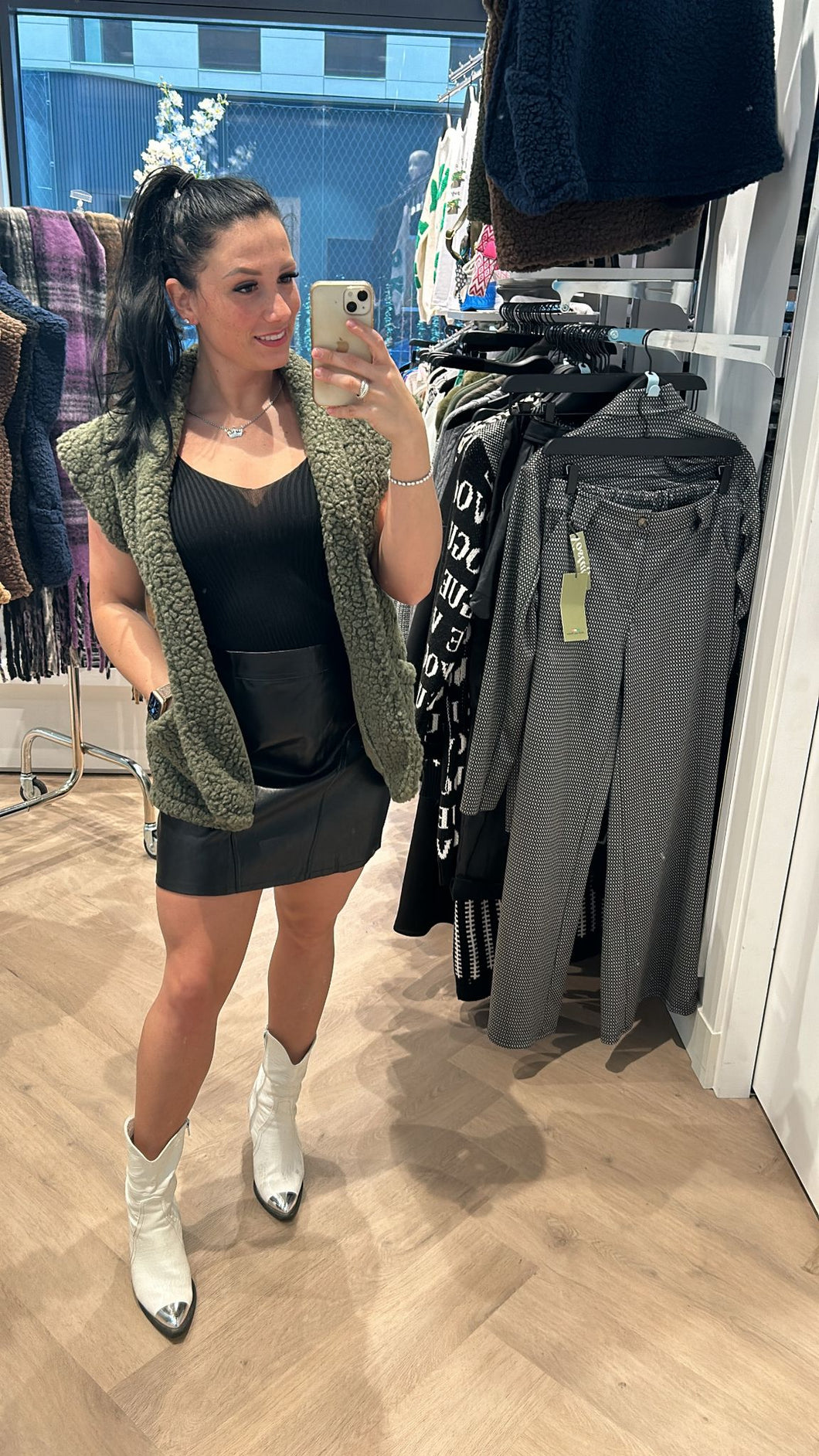 Teddy gilet groen