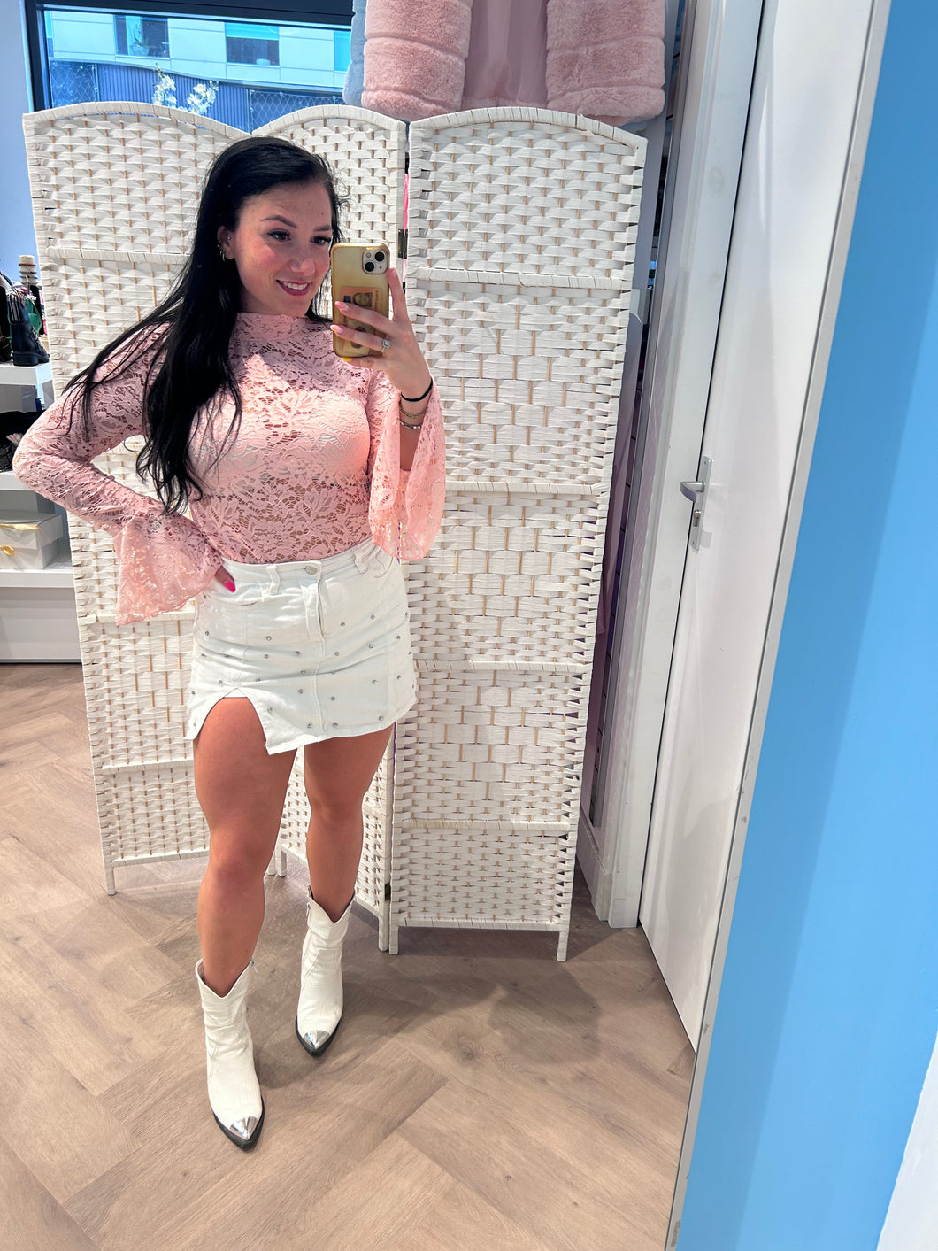 Lace top pink