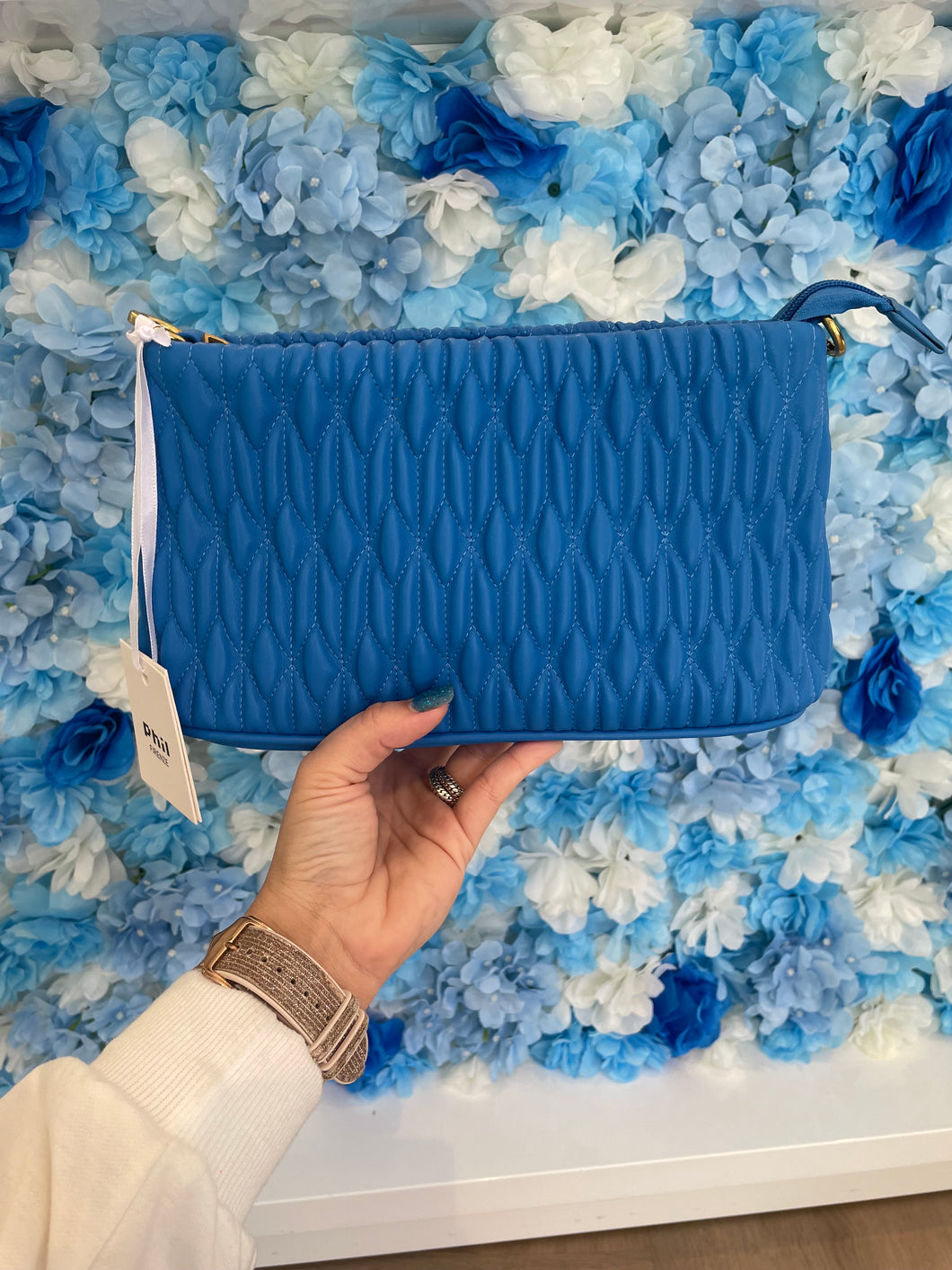 Ribbel bag blue
