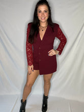 Afbeelding in Gallery-weergave laden, Blazer playsuit bordeaux
