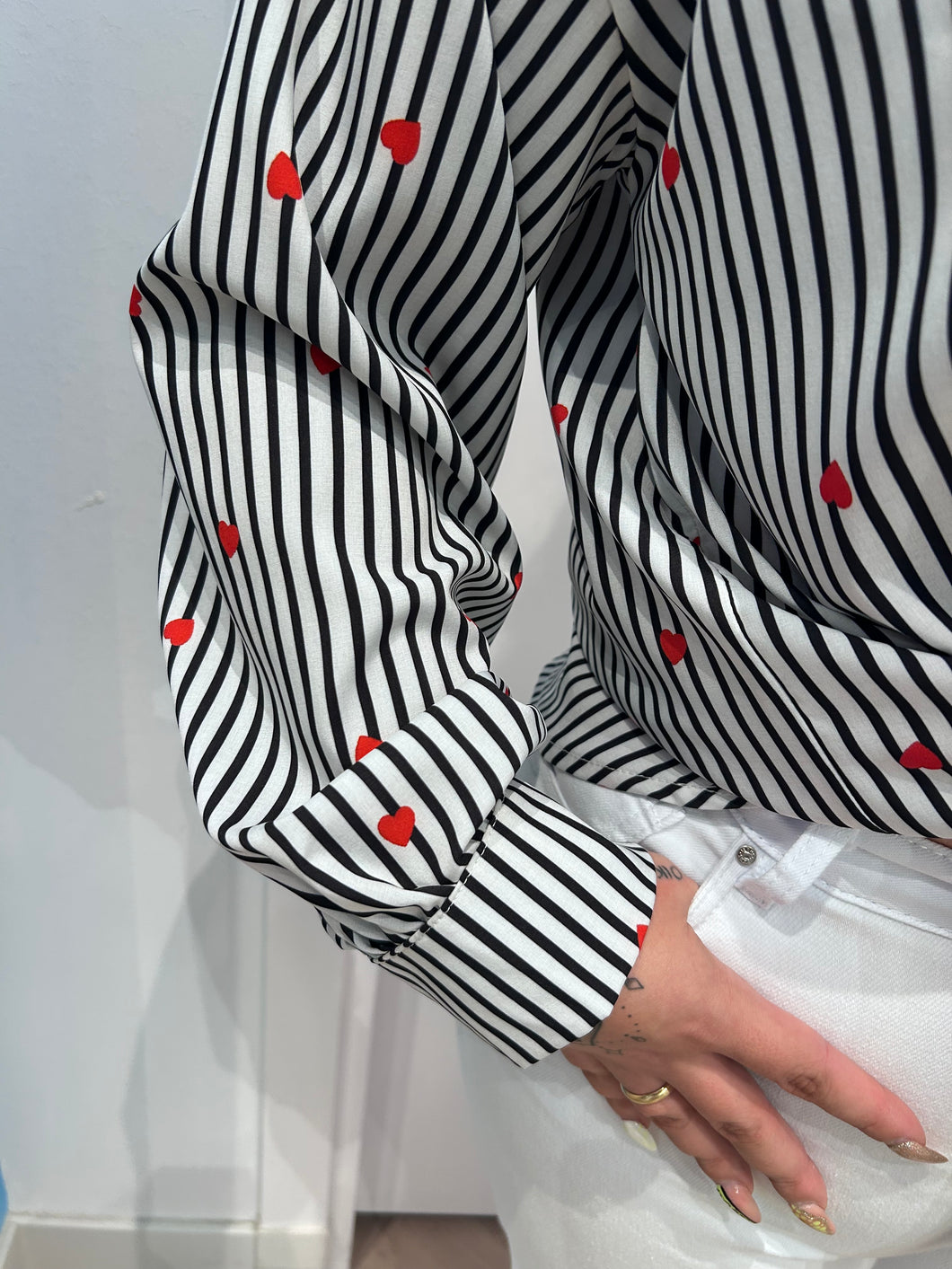 Heart blouse white