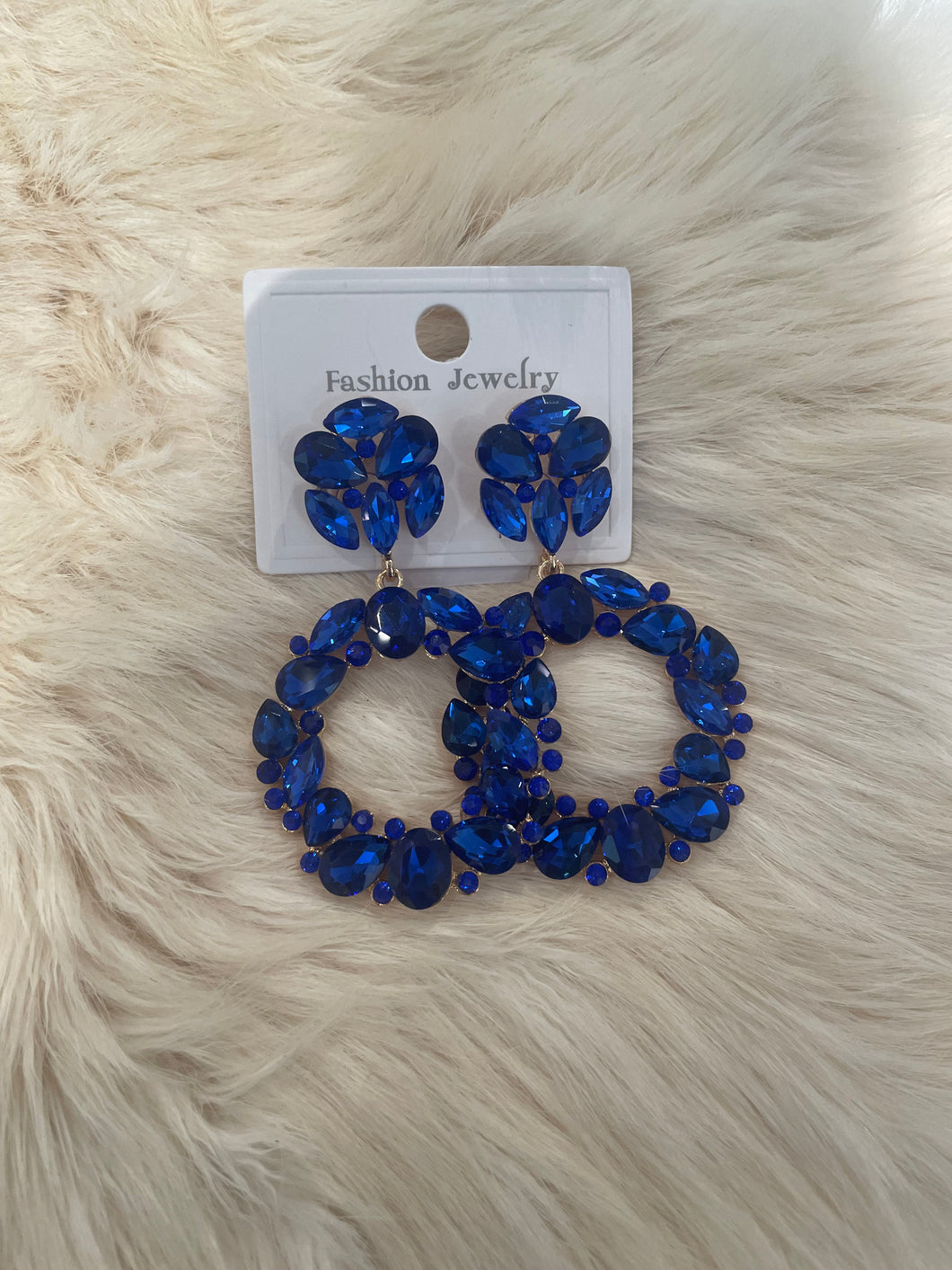 Oorbellen diva blauw