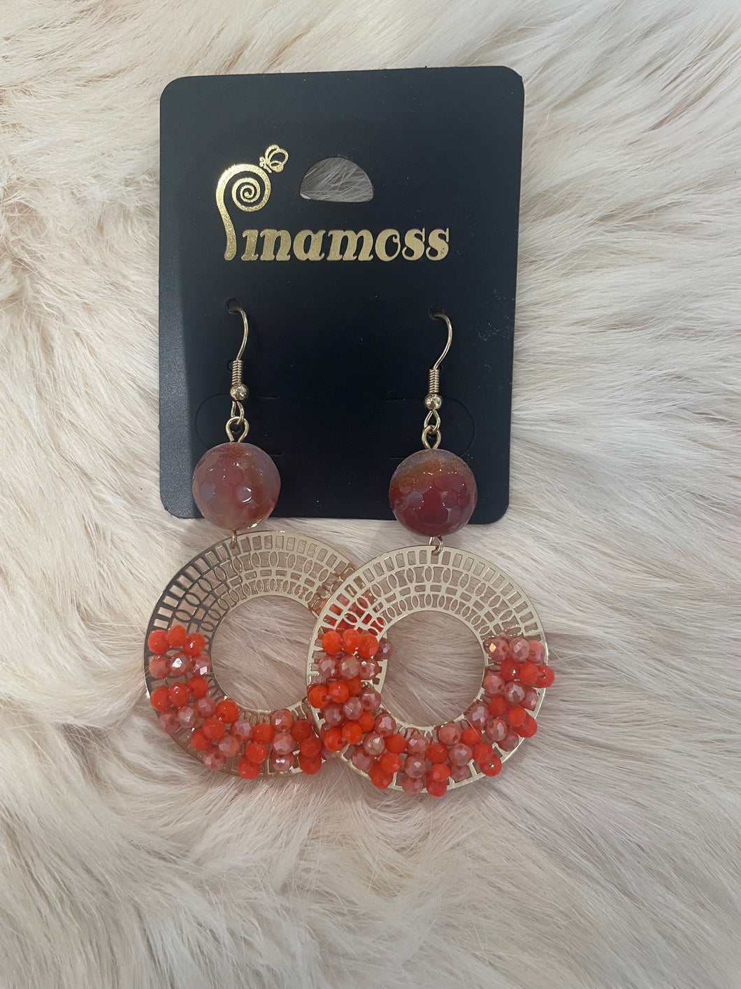 Oorbellen pearl oranje