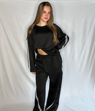 Afbeelding in Gallery-weergave laden, Streep set ballonbroek zwart
