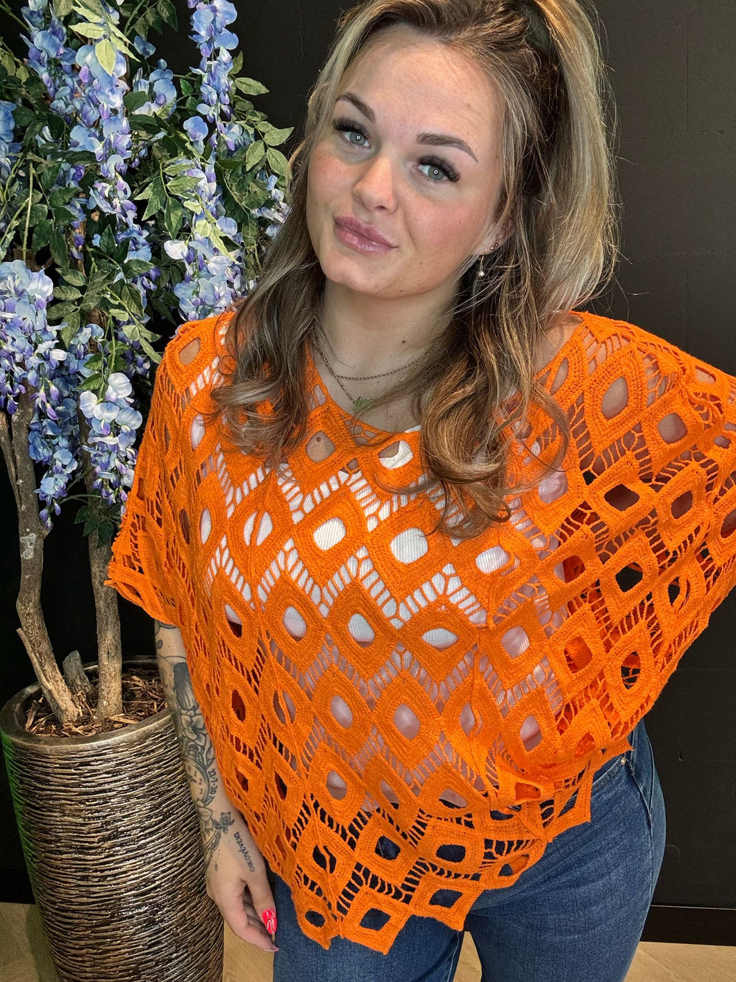 Orange blouse