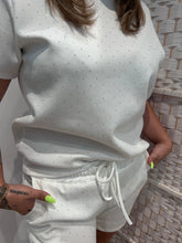 Afbeelding in Gallery-weergave laden, Comfy set short glitter white
