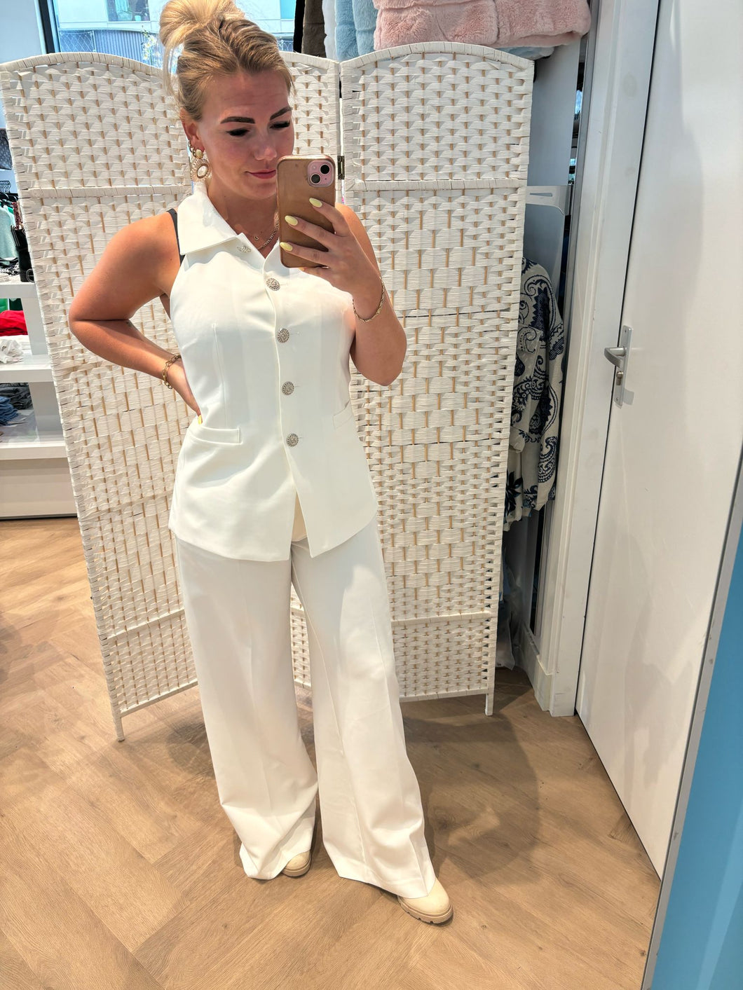 Attentif pantalon wit