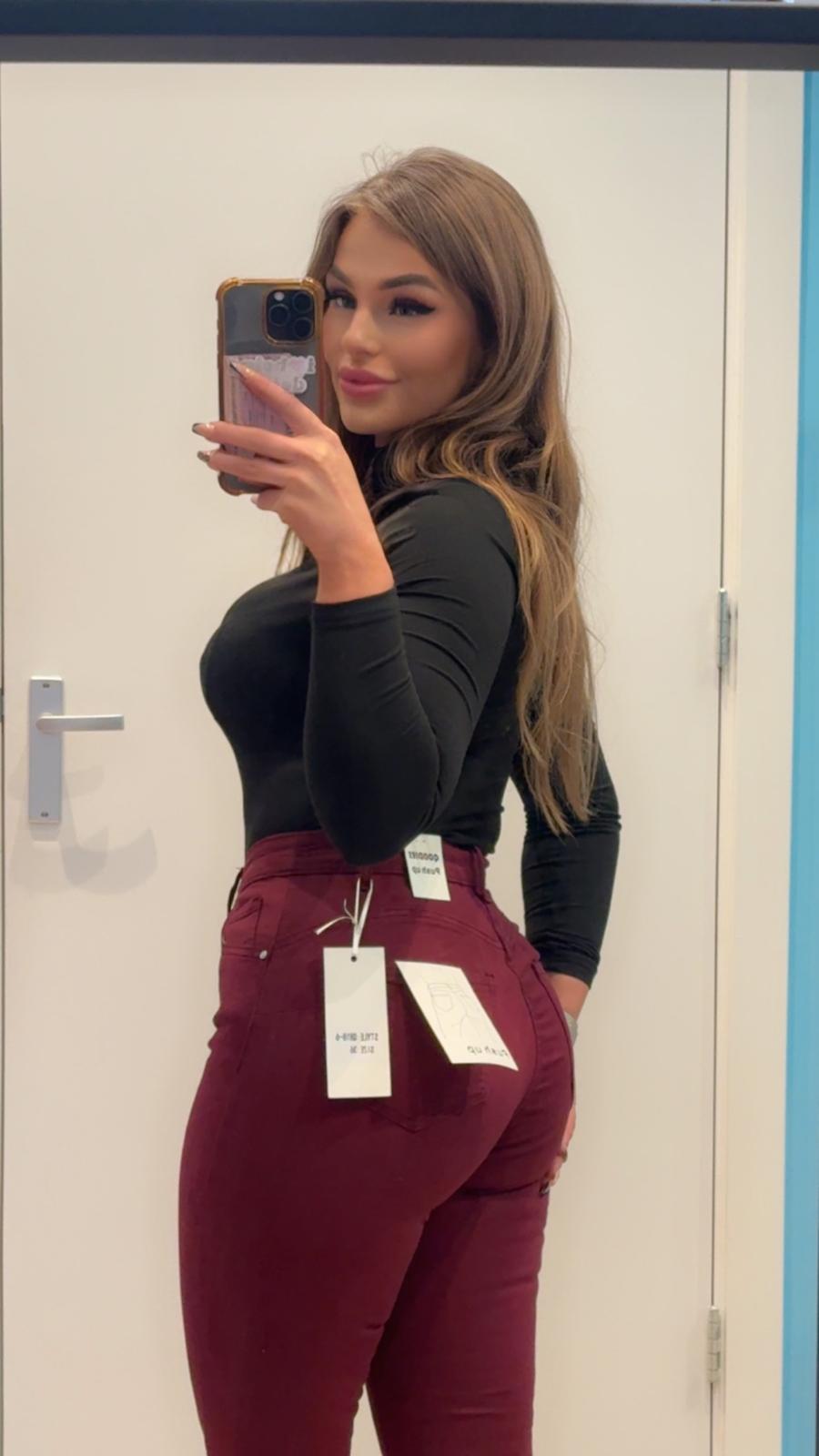 Goodies skinny jeans bordeaux