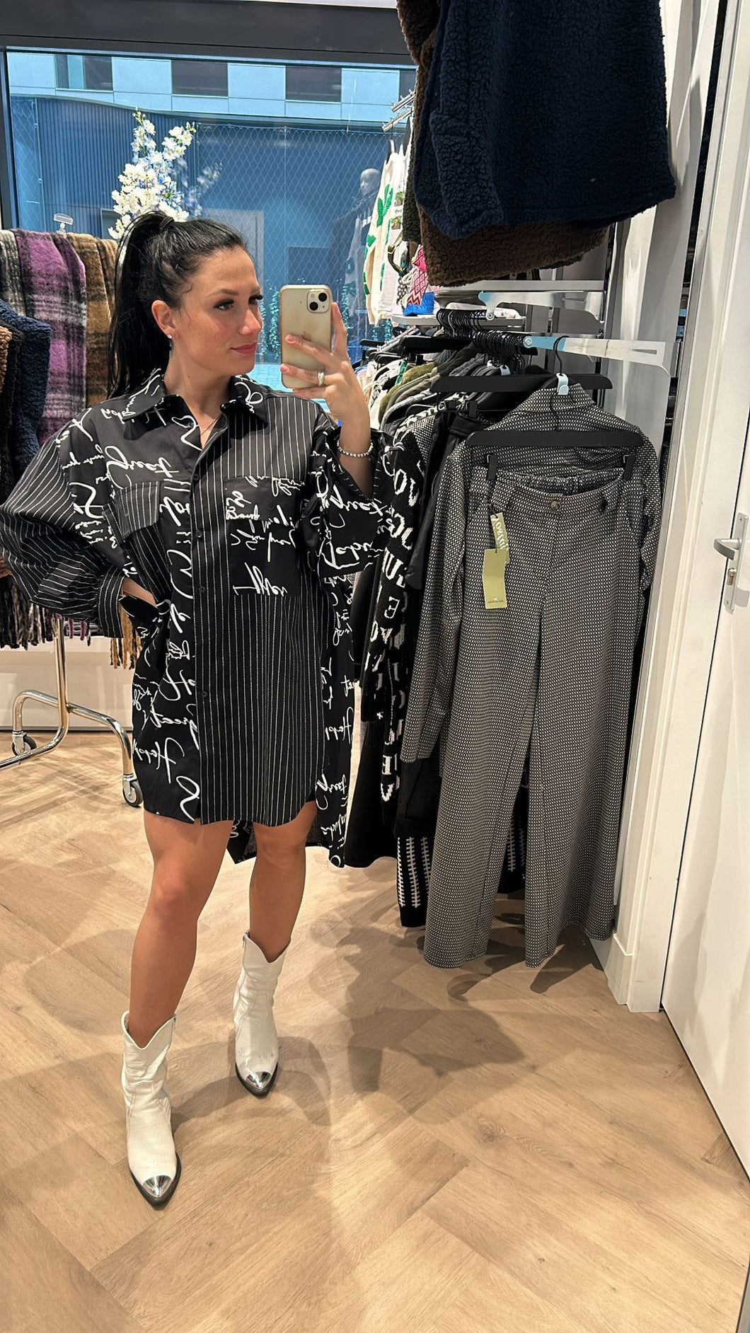 Oversized black blouse
